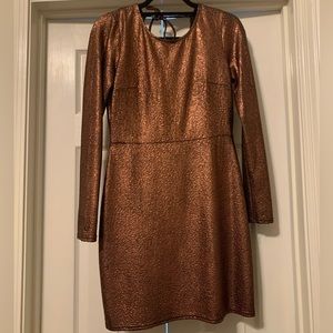 Sugar lips metallic bronze dress